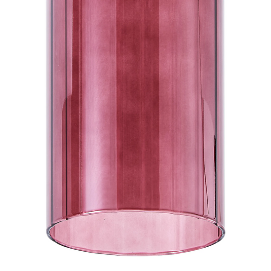 C-Lighting Budapest 100mm x 280mm Purple Ribbed Slim Tube Glass Shade -