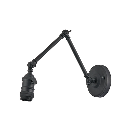 C-Lighting Ariel Adjustable Wall Lamp, 1 x E27, Satin Black - 60757