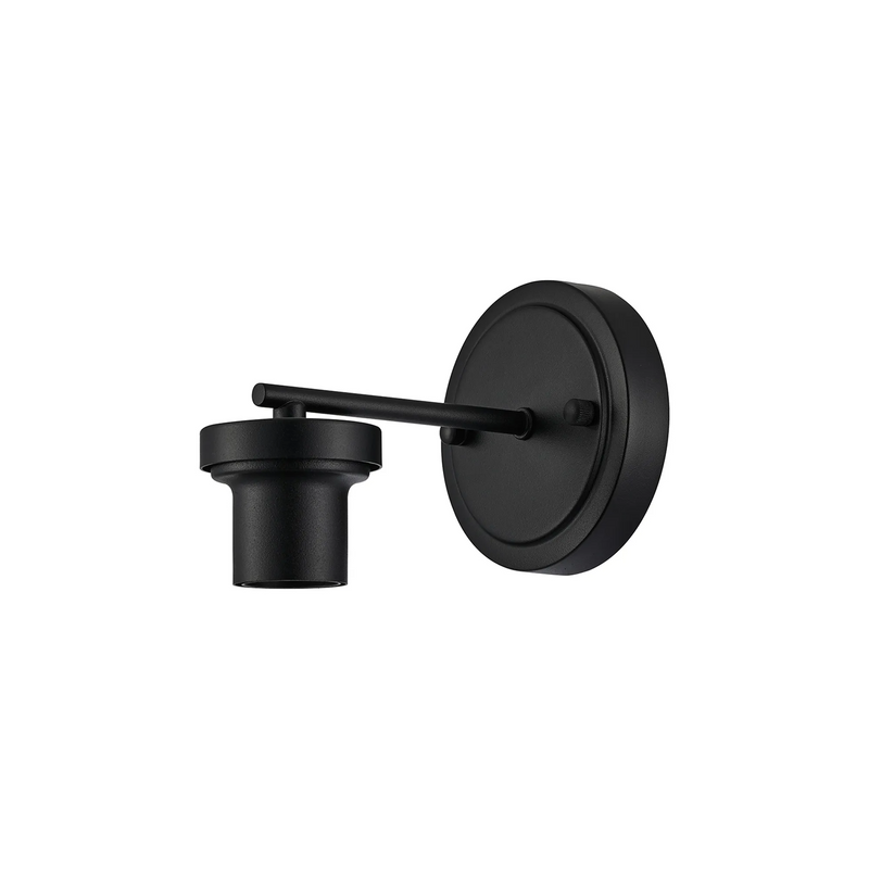 Load image into Gallery viewer, C-Lighting Budapest Satin Black 1 Light E27 Round Plate Wall Light (FRAME ONLY), Suitable For A Vast Selection Of Glass Shades - 62303
