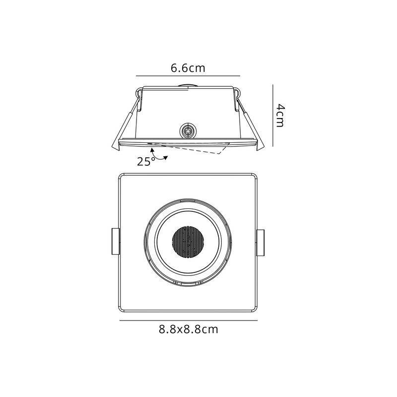 Load image into Gallery viewer, C-Lighting Molly 4/6/8W, Triac Dimmable 4CCT LED Fire Rated Downlight, White Square Tilt - 72991
