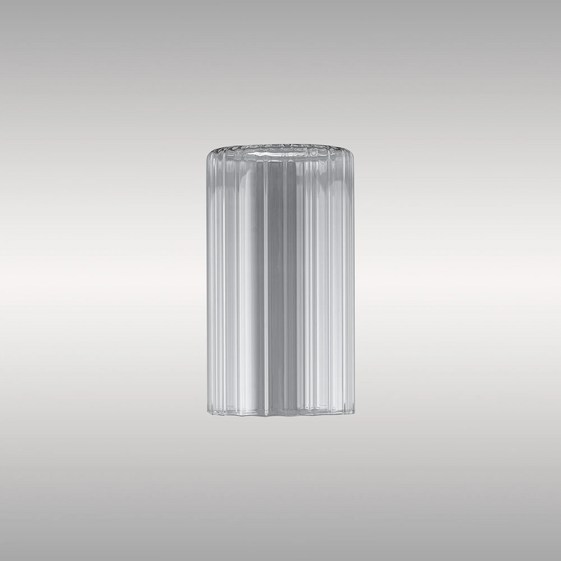 Load image into Gallery viewer, C-Lighting Budapest 100mm x 180mm Clear Ribbed Slim Tube Glass Shade - 61987
