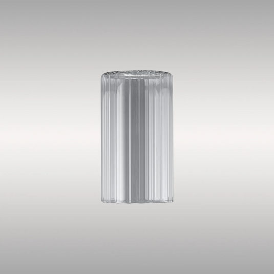 C-Lighting Budapest 100mm x 180mm Clear Ribbed Slim Tube Glass Shade - 61987