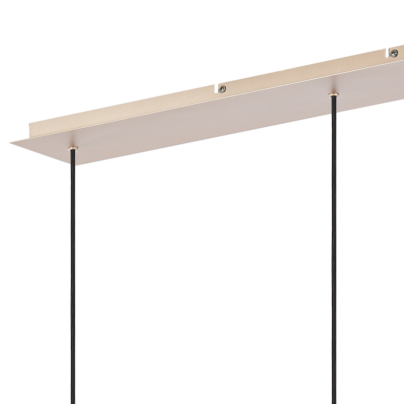 Load image into Gallery viewer, C-Lighting Bridge Ribbed Linear Pendant, 3 Light Adjustable E27, Light Gold/Smoke Wide Line Glass -
