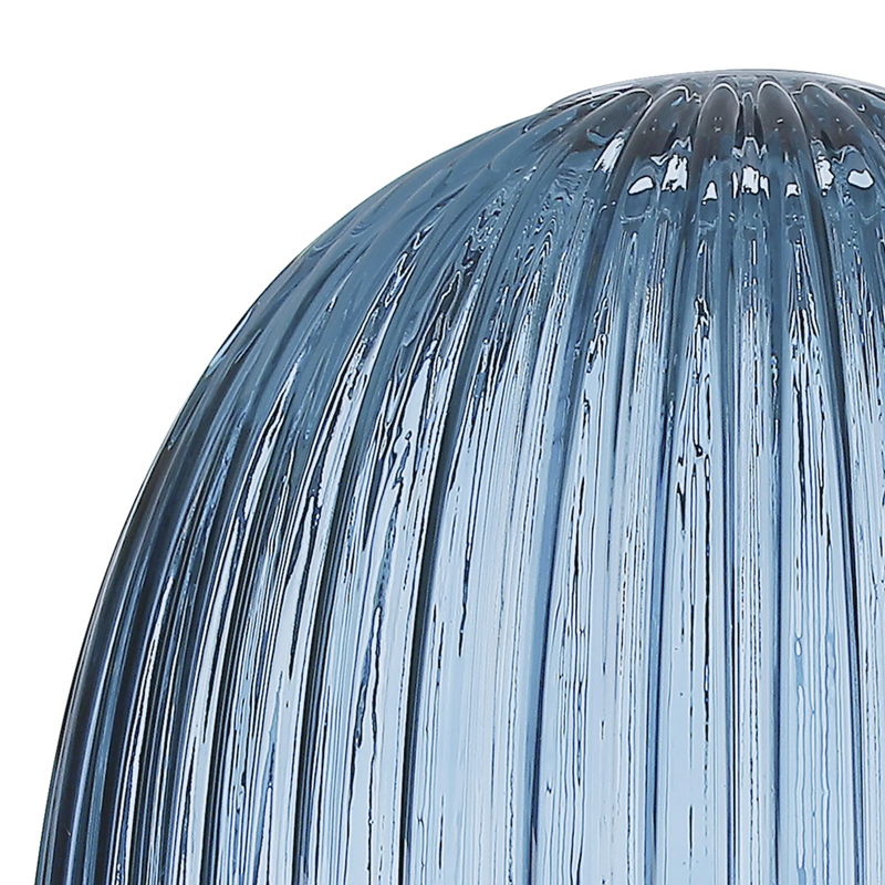 Load image into Gallery viewer, C-Lighting Chisel 20cm Almond Ribbed Glass, Petrol Blue - 52399
