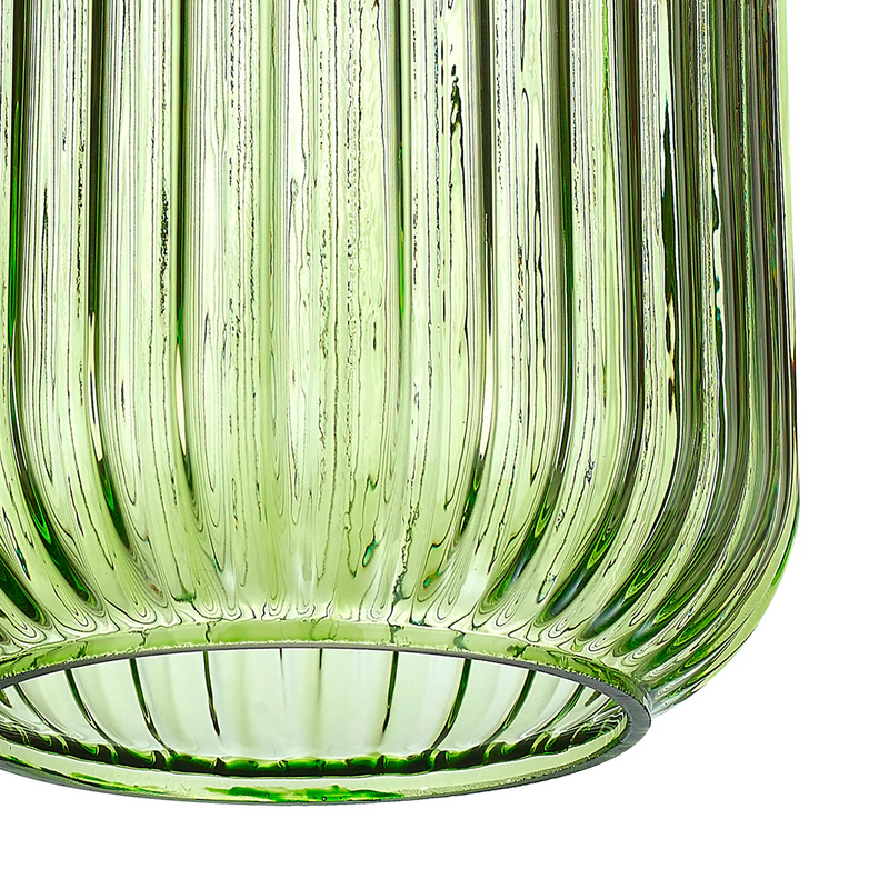 Load image into Gallery viewer, C-Lighting Chisel 14cm Tubular Ribbed Glass, Green - 57225
