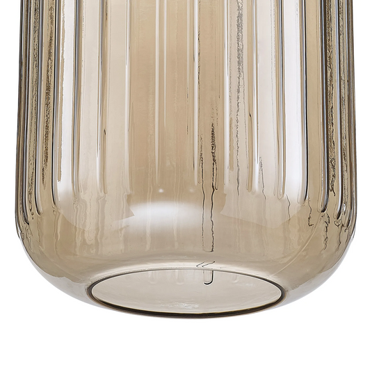 C-Lighting Budapest 200mm x 255mm Champagne Ribbed Cylinder Glass Shade  - 58247