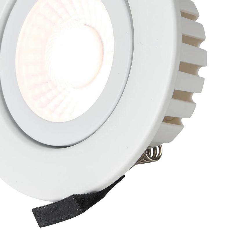 Load image into Gallery viewer, C-Lighting Francisco , Triac Dimmable CCT LED Fire Rated Adjustable Downlight, White, Cut Out: 70mm, 700lm, 60°, DRIVER INC., IP65 - 61548
