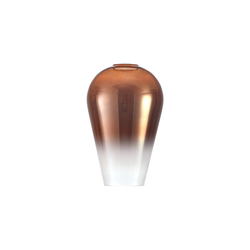 Load image into Gallery viewer, C-Lighting Chisel 14x21cm Pear Shaped Copper/Clear Glass - 59942
