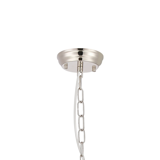 C-Lighting Nash 11cm Single Pendant (FRAME ONLY), 1 x E27, Polished Nickel - 61577