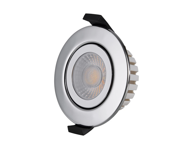 Load image into Gallery viewer, C-Lighting Francisco , Triac Dimmable CCT LED Fire Rated Adjustable Downlight, Chrome, Cut Out: 70mm, 700lm, 60°, DRIVER INC., IP65 - 61549
