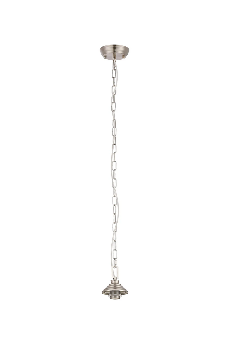 Load image into Gallery viewer, C-Lighting Nash 11cm Single Pendant (FRAME ONLY), 1 x E27, Satin Nickel - 61578
