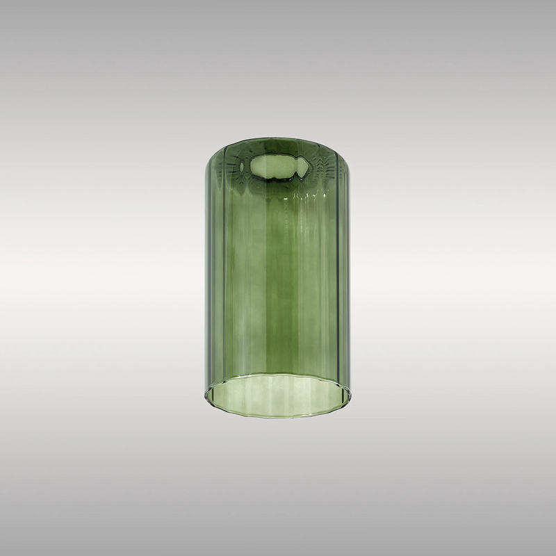 Load image into Gallery viewer, C-Lighting Budapest 100mm x 180mm Green Ribbed Slim Tube Glass Shade - 61988
