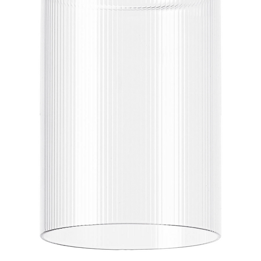 C-Lighting Budapest 120mm x 280mm Clear Ribbed Sculptured Cylinder Glass -