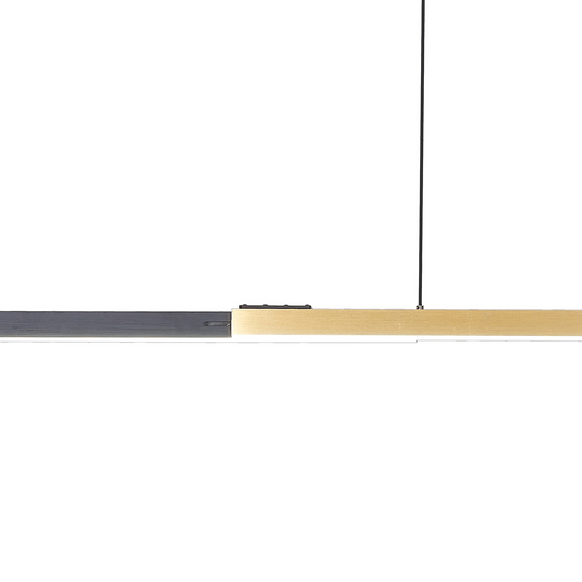 C-Lighting Hayling Expandable Linear Pendant , 40W LED, Remote Control CCT Tuneable White 3000K-6000K, 1800lm, Satin Black/Gold, 3yrs Warranty - 60739
