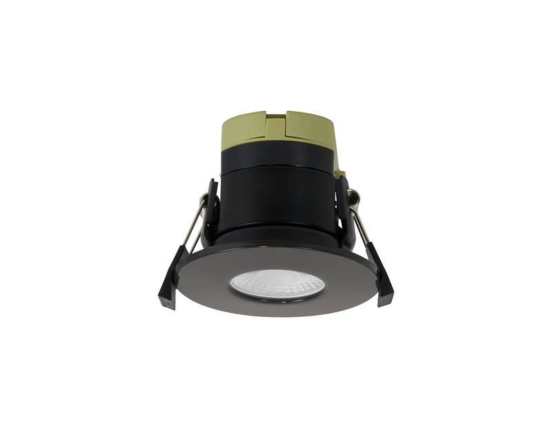 Load image into Gallery viewer, C-Lighting Vauxhall 8W Dimmable CCT LED Fire Rated Downlight Dark Brown Fascia IP65 - 61719
