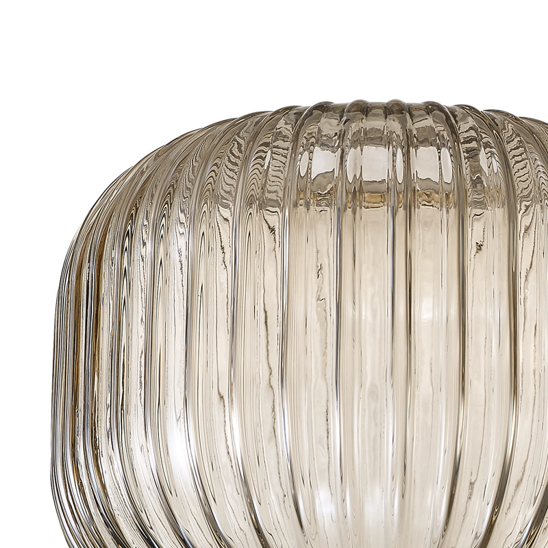 Load image into Gallery viewer, C-Lighting Chisel 16x13cm Pumpkin Shaped Ribbed Glass, Champagne - 57242
