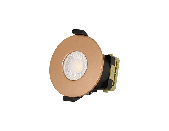 C-Lighting Vauxhall 8W Dimmable CCT LED Fire Rated Downlight Copper Fascia IP65 - 61718