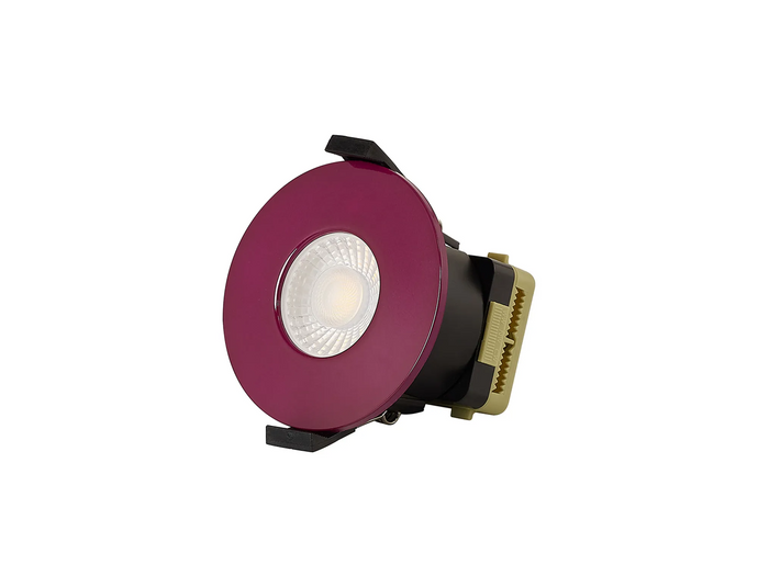 C-Lighting Vauxhall 8W Dimmable CCT LED Fire Rated Downlight Plum Fascia IP65 - 62016