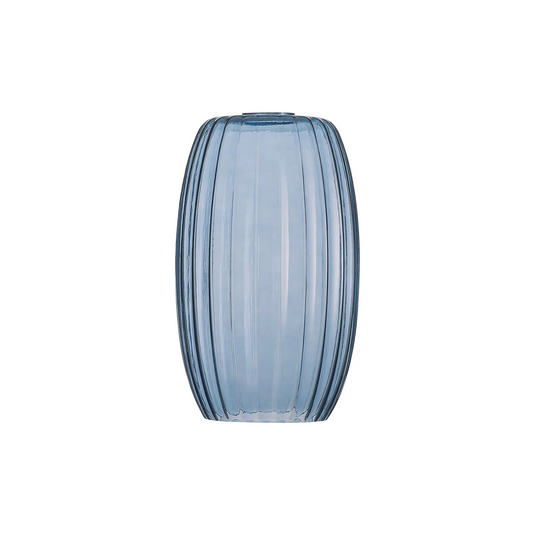 C-Lighting Budapest 180mm x 290mm Petrol Blue Ribbed Tubular Glass Shade  - 57213