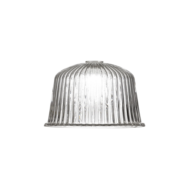 Load image into Gallery viewer, C-Lighting Budapest 280mm x 175mm Clear Ribbed Dome Glass Shade - 61614
