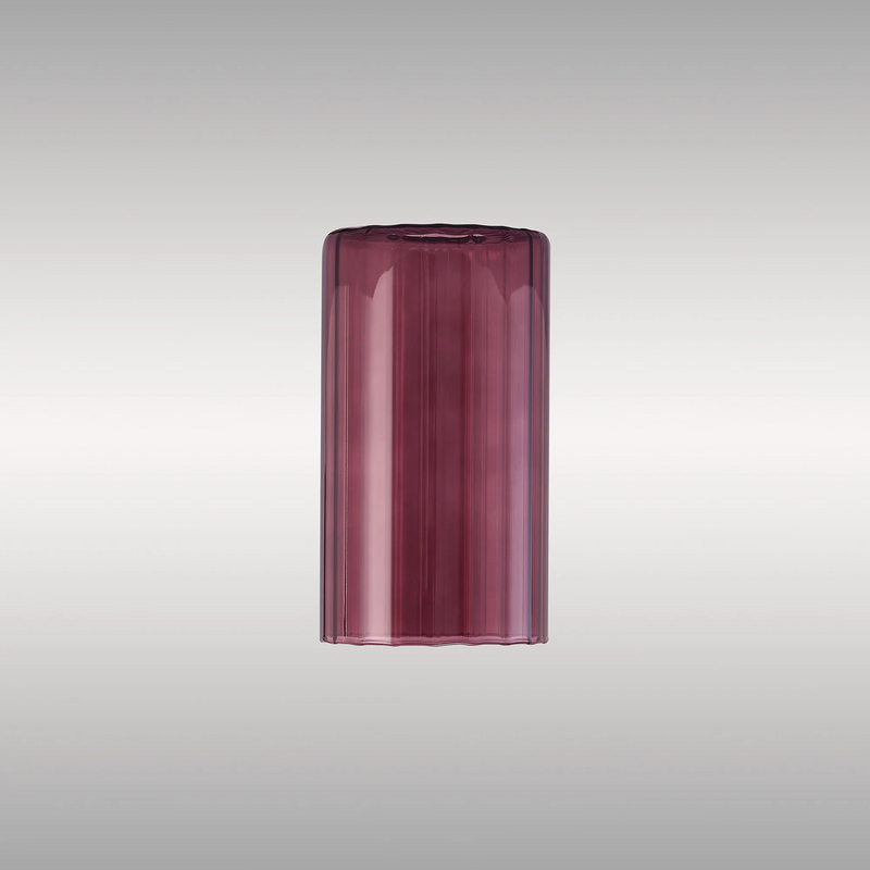 Load image into Gallery viewer, C-Lighting Budapest 100mm x 180mm Purple Ribbed Slim Tube Glass Shade - 61989
