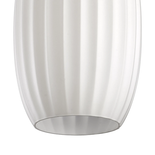 C-Lighting Budapest 180mm x 290mm Opal Ribbed Tubular Glass Shade  - 57209