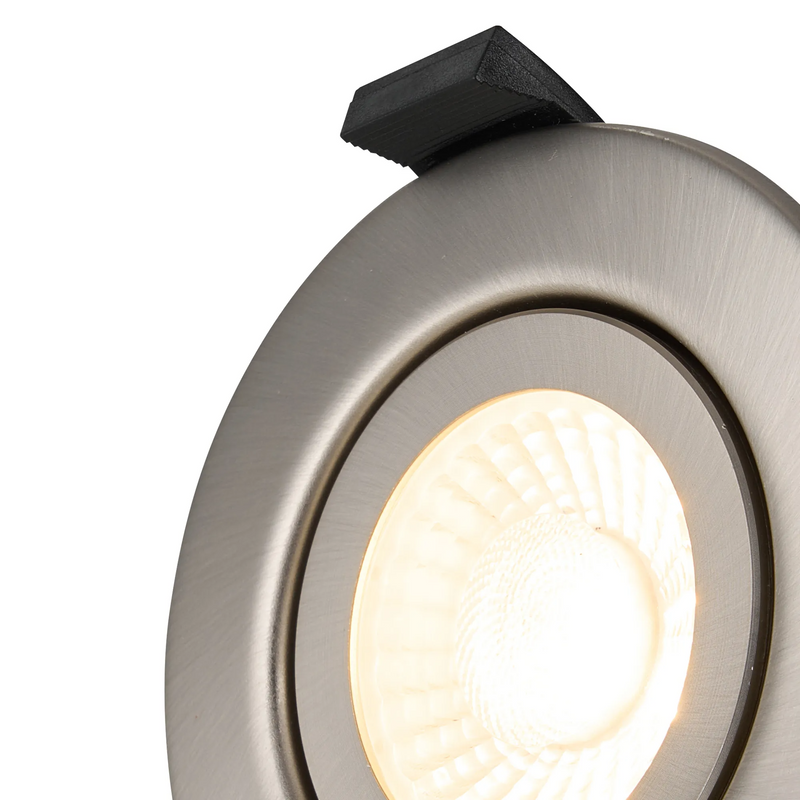 Load image into Gallery viewer, C-Lighting Francisco , Triac Dimmable CCT LED Fire Rated Adjustable Downlight, Brushed Nickel, Cut Out: 70mm, 700lm, 60°, DRIVER INC., IP65 - 61551
