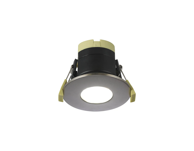 Load image into Gallery viewer, C-Lighting Vauxhall 8W Dimmable CCT LED Fire Rated Downlight Satin Nickel Fascia IP65 - 42507
