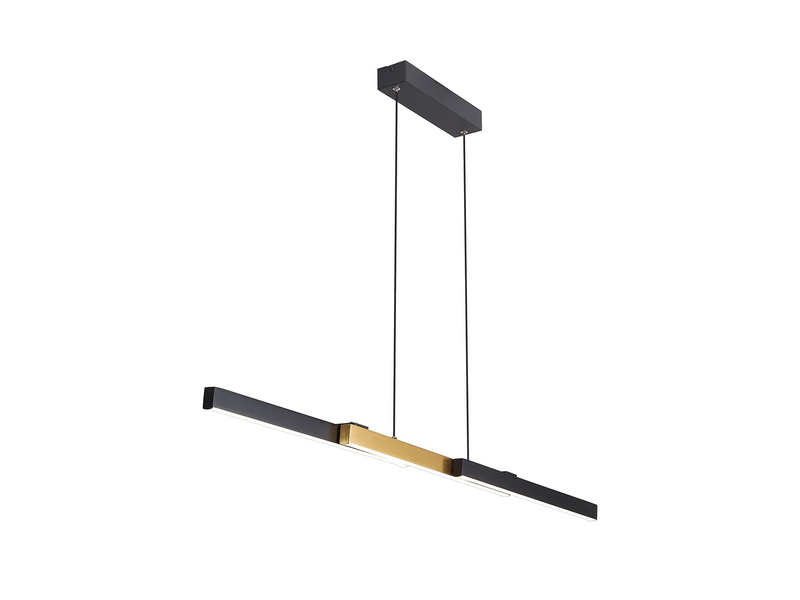 Load image into Gallery viewer, C-Lighting Hayling Expandable Linear Pendant , 24W LED, 4000K, 1200lm, Sand Black/Gold, 3yrs Warranty - 60736
