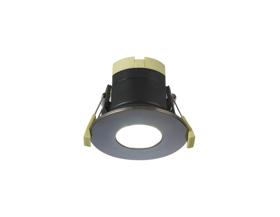 Load image into Gallery viewer, C-Lighting Vauxhall 8W Dimmable CCT LED Fire Rated Downlight Black Chrome Fascia IP65 - 42502
