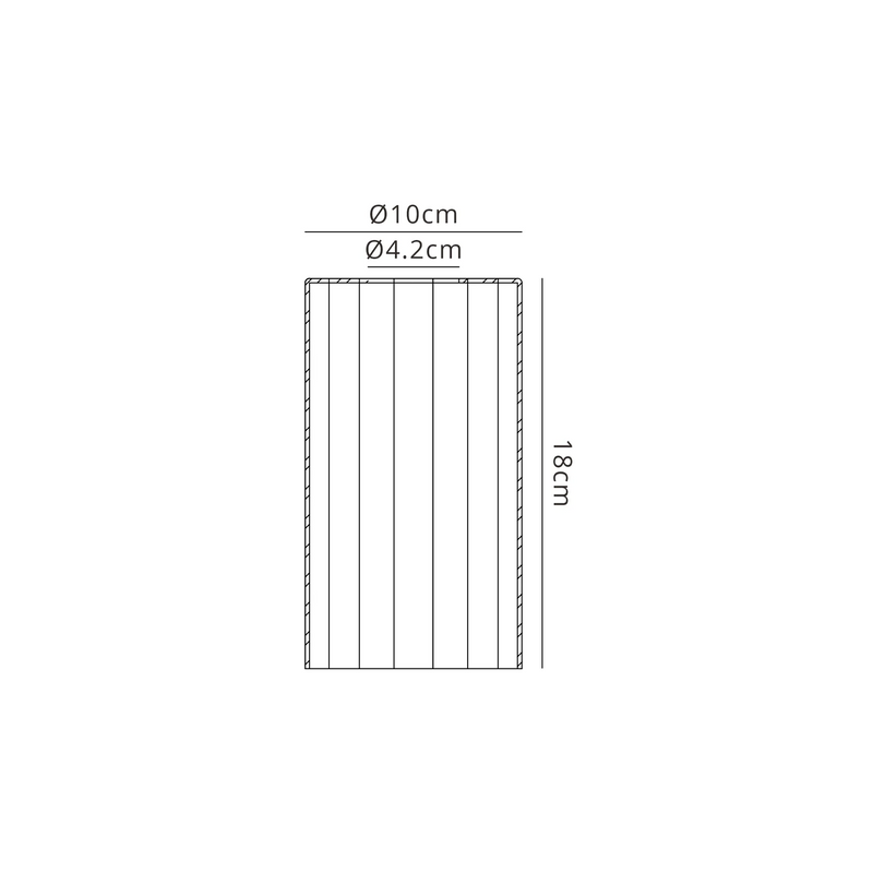 Load image into Gallery viewer, C-Lighting Budapest 100mm x 180mm Cognac Ribbed Slim Tube Glass Shade - 61986
