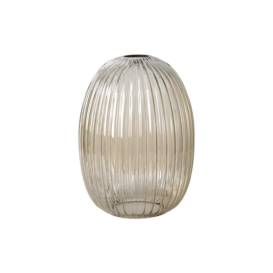 C-Lighting Chisel 20cm Almond Ribbed Glass, Champagne - 39571