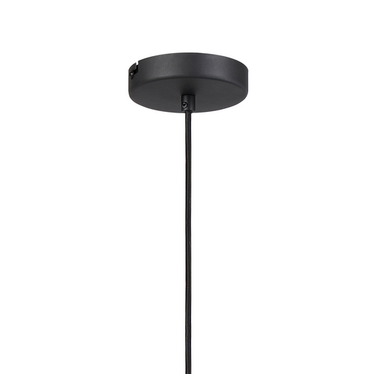 C-Lighting Hektor Single Pendant With 16cm x 14cm Shade, 1 Light E27, Sand Black/Black/Gold Metal Shade - 59683
