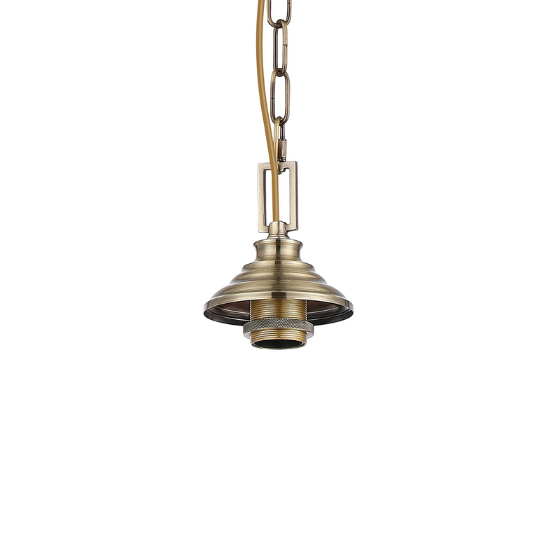 Load image into Gallery viewer, C-Lighting Nash 11cm Single Pendant (FRAME ONLY), 1 x E27, Antique brass - 61571
