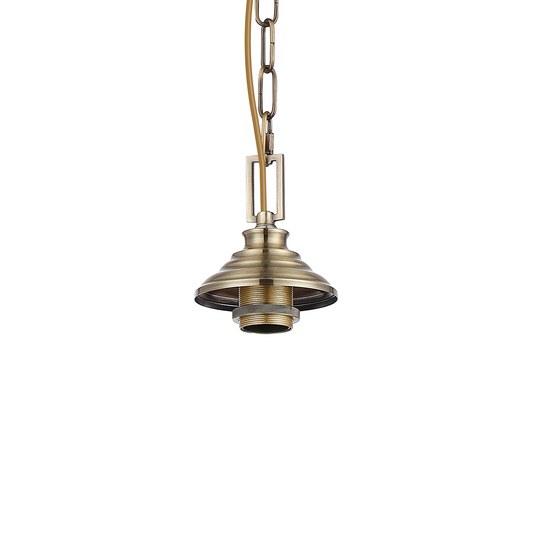 C-Lighting Nash 11cm Single Pendant (FRAME ONLY), 1 x E27, Antique brass - 61571