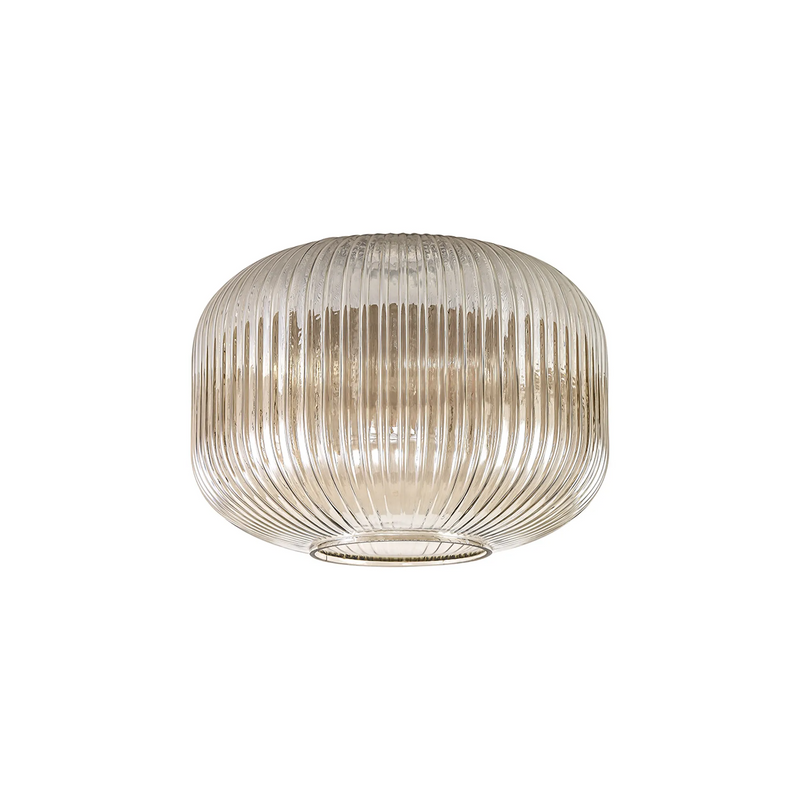 Load image into Gallery viewer, C-Lighting Chisel 25cm Pumpkin Shaped Ribbed Glass, Champagne - 57228
