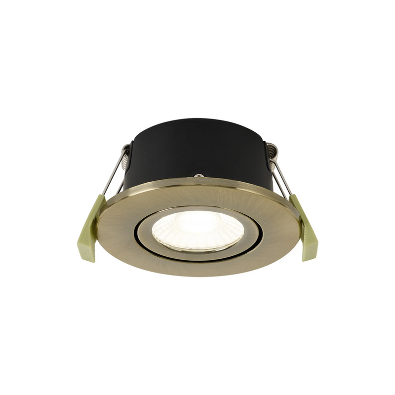 Load image into Gallery viewer, C-Lighting Molly 4/6/8W, Triac Dimmable 4CCT LED Fire Rated Downlight, Antique Brass Round Adjustable - 72979
