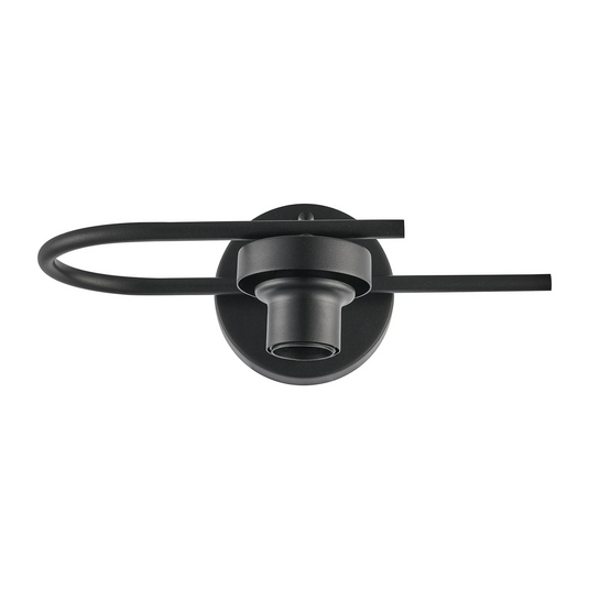 C-Lighting Budapest Satin Black 1 Light E27 Switched Wall Light Round (FRAME ONLY) Suitable For A Vast Selection Of Glass Shades - 61652