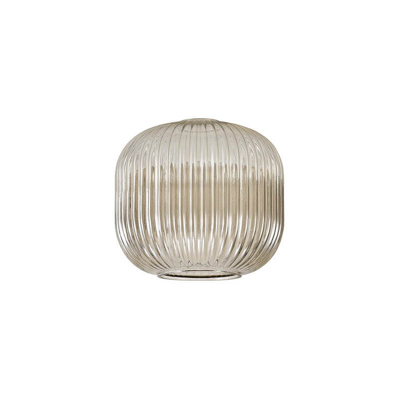 Load image into Gallery viewer, C-Lighting Chisel 20cm Pumpkin Shaped Ribbed Glass, Champagne - 42496
