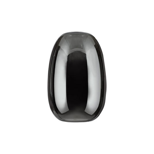 C-Lighting Budapest 200mm x 300mm Chrome Plated Slim Curved Trapezium Glass Shade - 616312