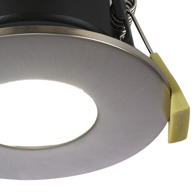 Load image into Gallery viewer, C-Lighting Vauxhall 8W Dimmable CCT LED Fire Rated Downlight Satin Nickel Fascia IP65 - 42507
