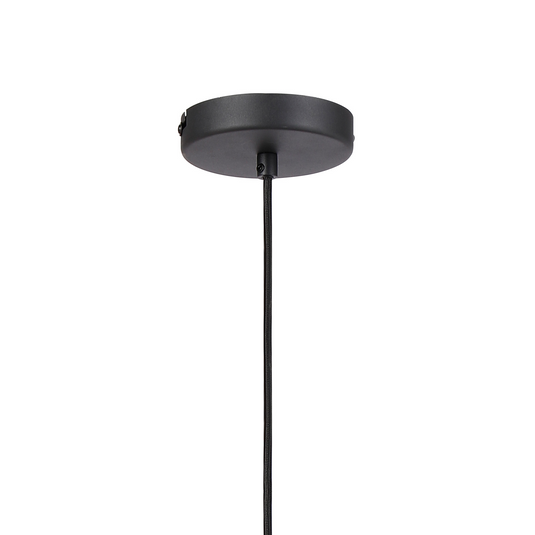 C-Lighting Hektor Single Pendant With 23cm x 18cm Shade, 1 Light E27, Sand Black/Brown/Copper Metal Shade  - 60870
