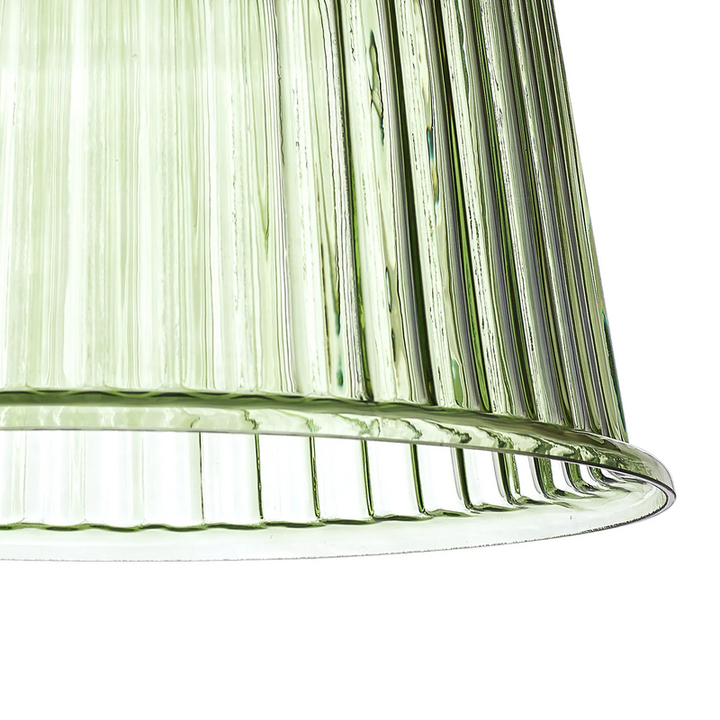 Load image into Gallery viewer, C-Lighting Budapest 280mm x 175mm Green Ribbed Dome Glass Shade - 61617
