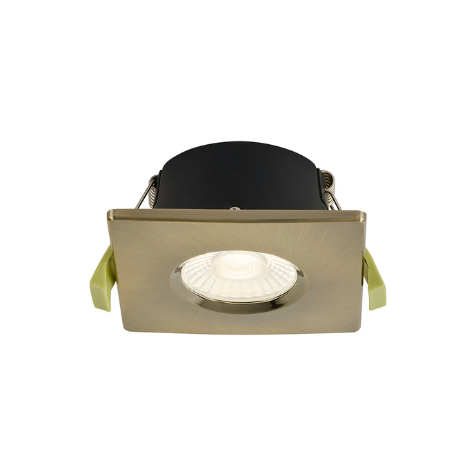 C-Lighting Molly 4/6/8W, Triac Dimmable 4CCT LED Fire Rated Downlight, Antique Brass Square Fixed - 72984