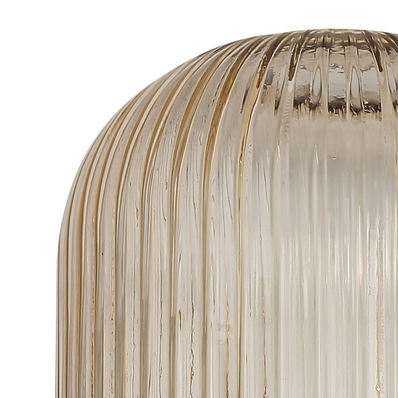 Load image into Gallery viewer, C-Lighting Chisel 20cm Tubular Ribbed Glass, Champagne - 33282
