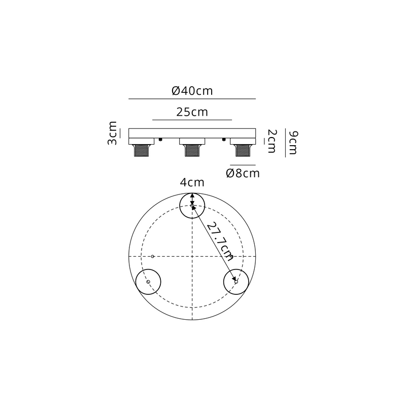 Load image into Gallery viewer, C-Lighting Budapest Satin Nickel 3 Light E27 Round Flush Ceiling (FRAME ONLY) Suitable For A Vast Selection Of Glass Shades -
