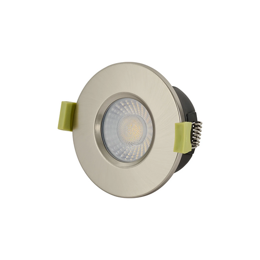 C-Lighting Molly 4/6/8W, Triac Dimmable 4CCT LED Fire Rated Downlight, Satin Nickel Round Fixed - 72978