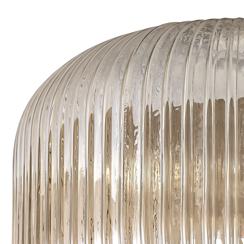 Load image into Gallery viewer, C-Lighting Chisel 30cm Round Ribbed Glass, Champagne - 33238
