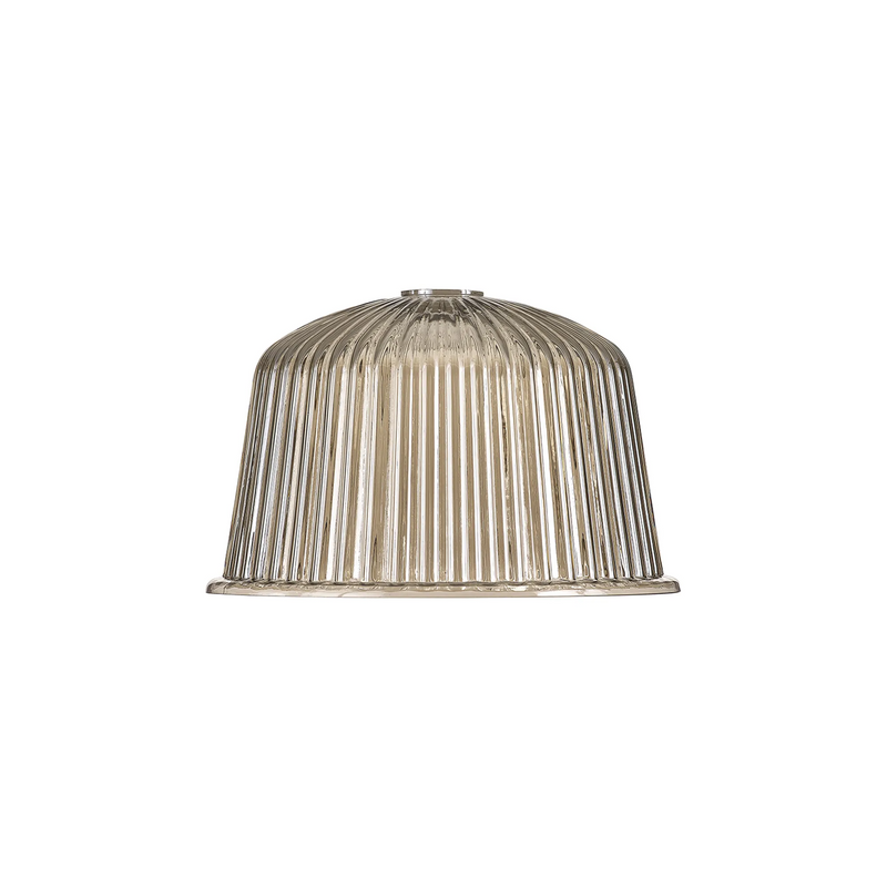 Load image into Gallery viewer, C-Lighting Budapest 280mm x 175mm Champagne Ribbed Dome Glass Shade - 61616
