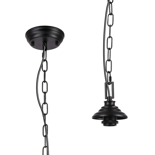 C-Lighting Nash 11cm Single Pendant (FRAME ONLY), 1 x E27, Matt Black - 61575